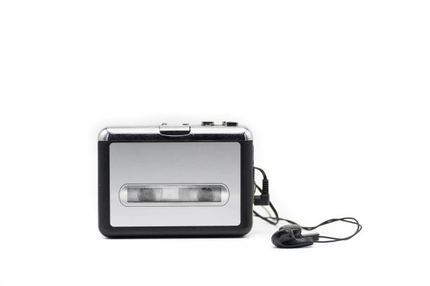 istock Portable Tape Player with earphones isolated on white background 935223200
