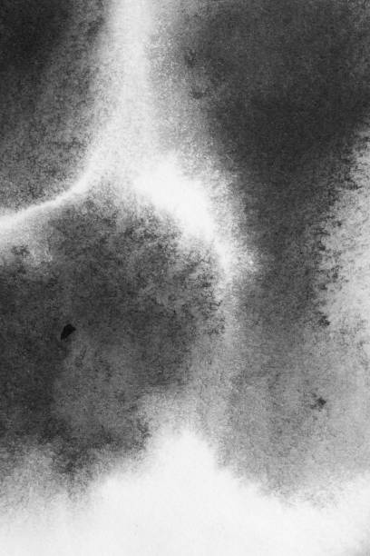 istock Texture abstract background stain ink, black and white. 935223898