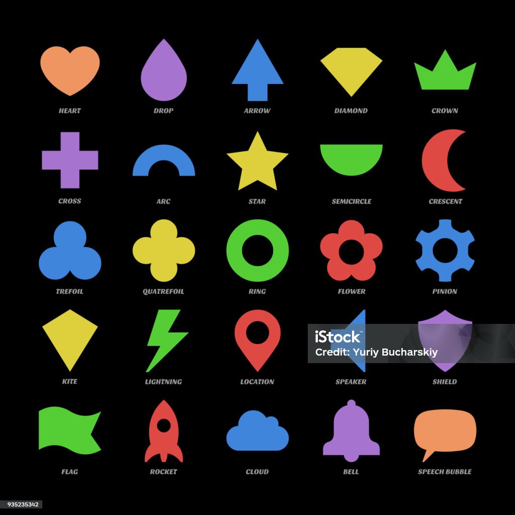 Basic Shapes Stock Illustration - Download Image Now - Arrow - Bow and ...