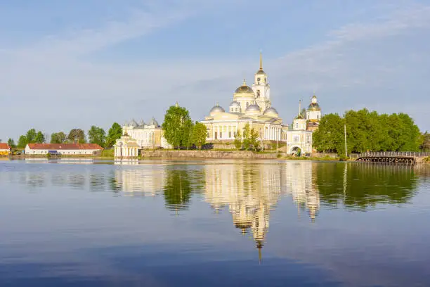 The Cathedral of the Epiphany in the Nilo-Stolobensky Desert on Lake Seliger, Tver Region, Russia