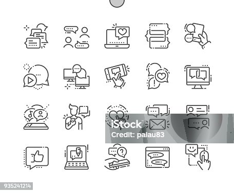 istock Chat Well-crafted Pixel Perfect Vector Thin Line Icons 30 2x Grid for Web Graphics and Apps. Simple Minimal Pictogram 935241214