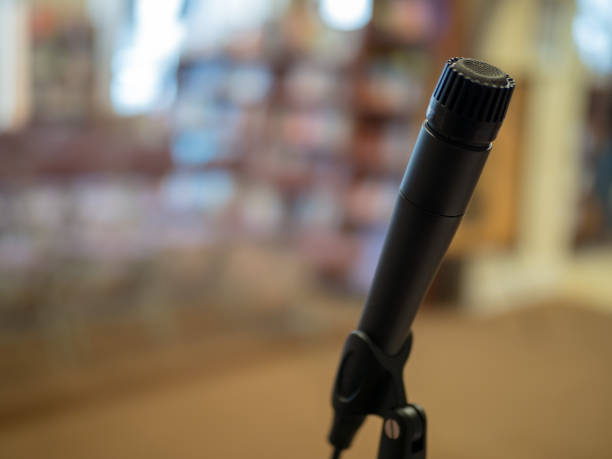 istock Close up of microphone in store 935244996