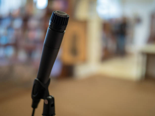 istock Close up of microphone in store 935245026