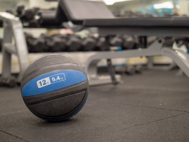 istock Medicine ball in modern gym 935245978