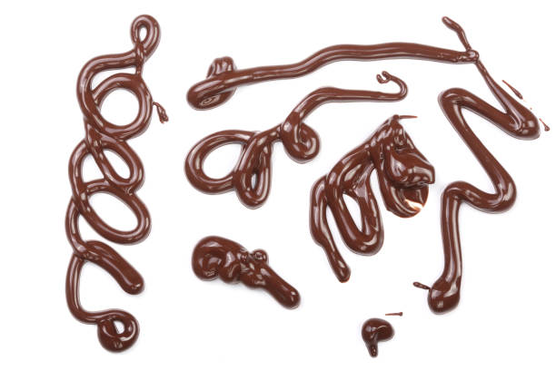 istock sweet chocolate sauce isolated on a white background. Set or collection 935251164