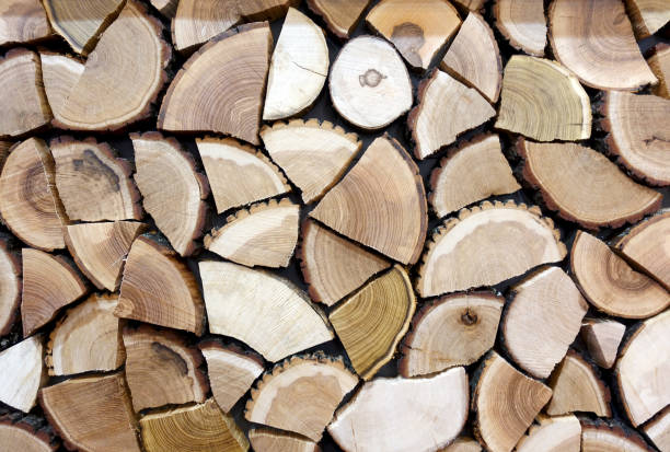 istock Stacked log of firewood as a background 935267962