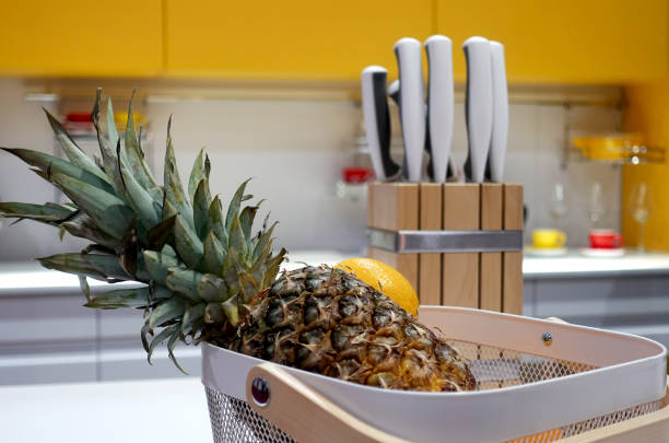 Pineapple in a basket