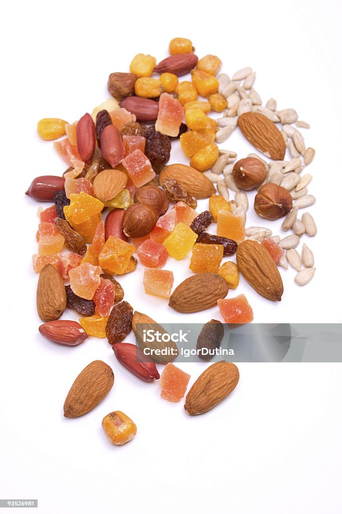 Frutas deshidratadas y frutos secos - Foto de stock de Alimento libre de derechos