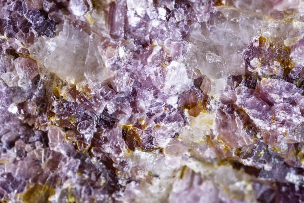 istock Macro shooting of natural gemstone. Raw mineral lepidolite 935277862