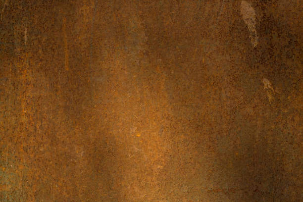 istock Rusty metal sheet with shadows - vintage, grunge background 935278102