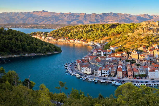 istock Novigrad Dalmatinski waterfront and bay view, Dalmatia, Croatia 935278220