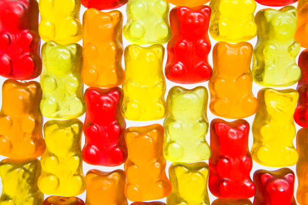 istock Mosaic of colorful fruit chewing marmalade. 935281294
