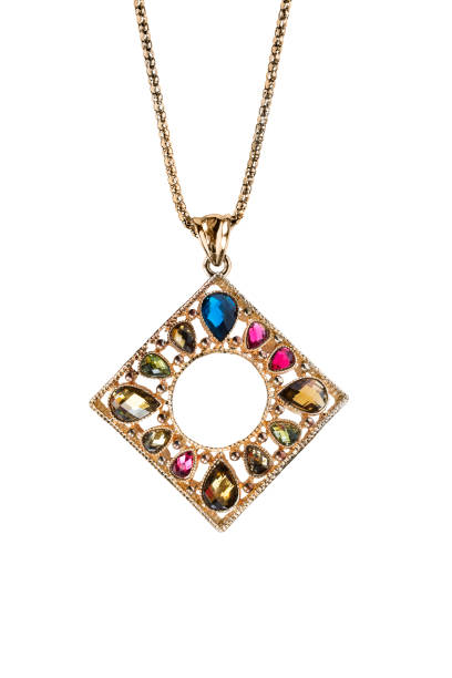 istock Golden pendant isolated 935282240
