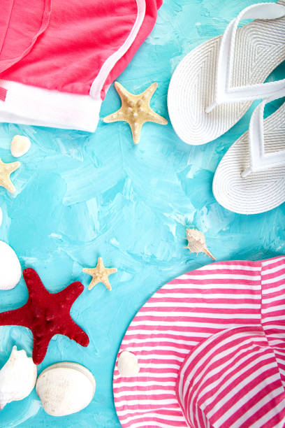 istock Set of Woman's things accessories summer season. 935284594