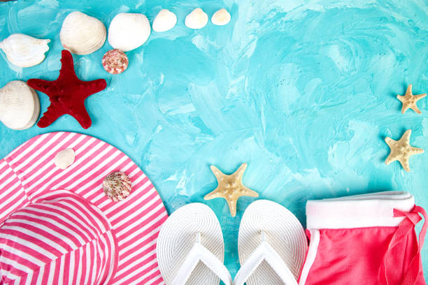 istock Set of Woman's things accessories summer season. 935284604