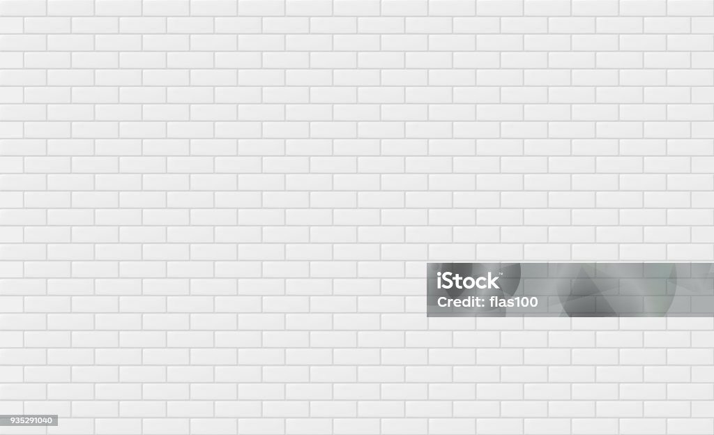 Textura de pared de ladrillo blanco para texto o fondo. Ilustración de vector - arte vectorial de Baldosa libre de derechos