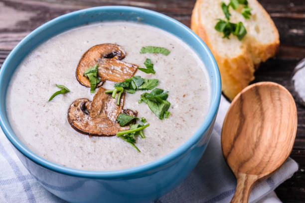 istock Champignon mushroom cream soup 935293924