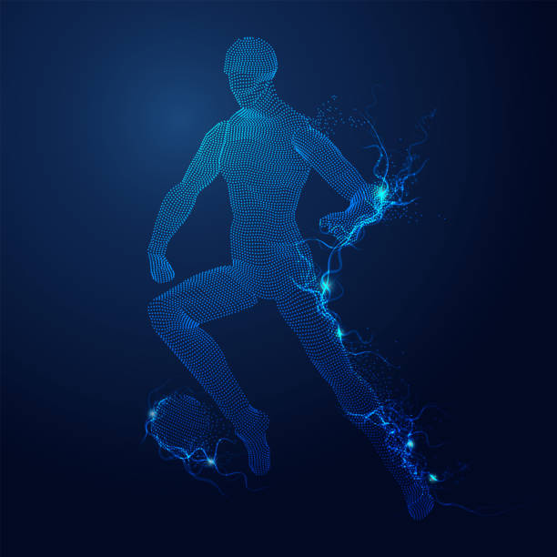 illustrations, cliparts, dessins animés et icônes de jeu de jambes de vr - soccer vector silhouette professional sport