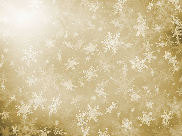 istock Golden snowflakes 93529553