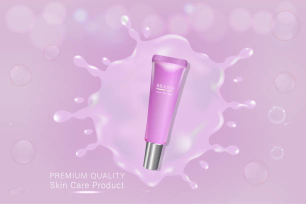 istock Pink cosmetic container with advertising background ready to use, luxury skin care ad 935301142