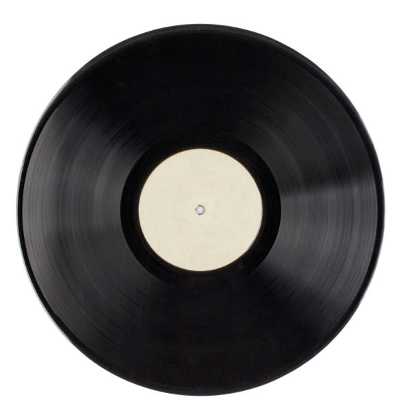 Old scratched vinyl record stock photo