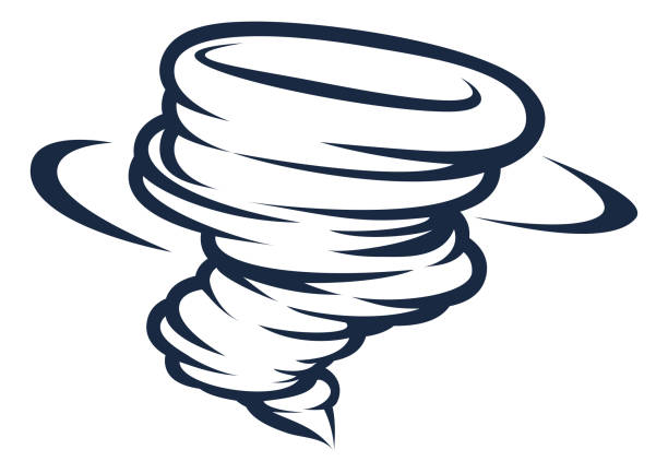ilustrações de stock, clip art, desenhos animados e ícones de tornado cyclone hurricane twister icon - tornado