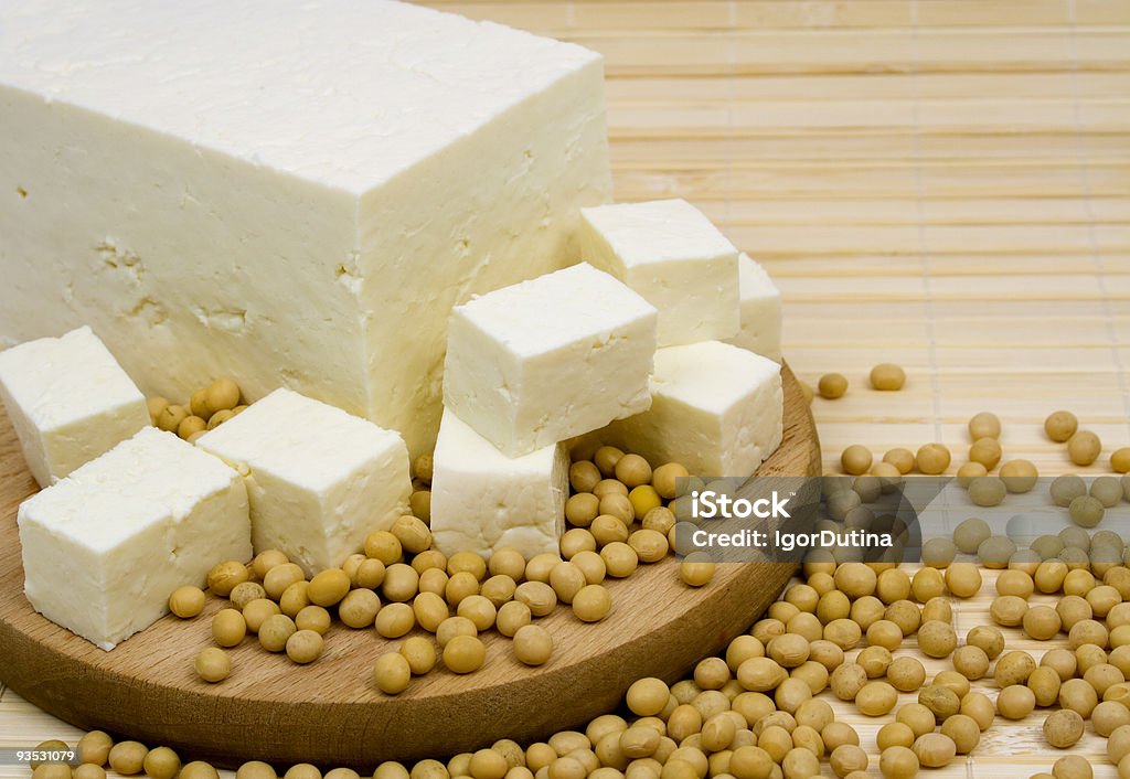 Tofu e soybeans - Royalty-free Alimentação Saudável Foto de stock