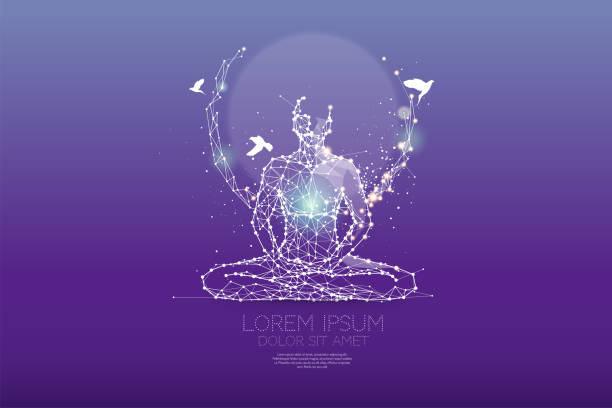 The particles, polygonal, geometric art - meditation The particles, polygonal, geometric art - meditation
abstract vector illustration. concept of health
- line stroke editable celestial body stock illustrations