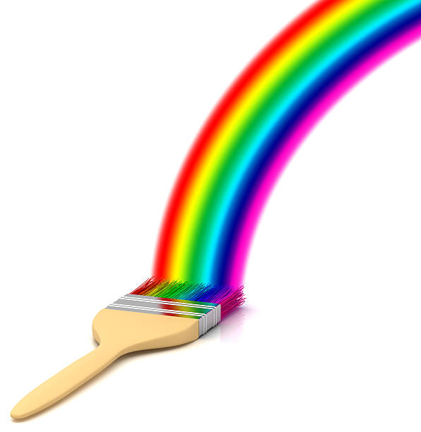 istock A paintbrush painting a rainbow 93531498