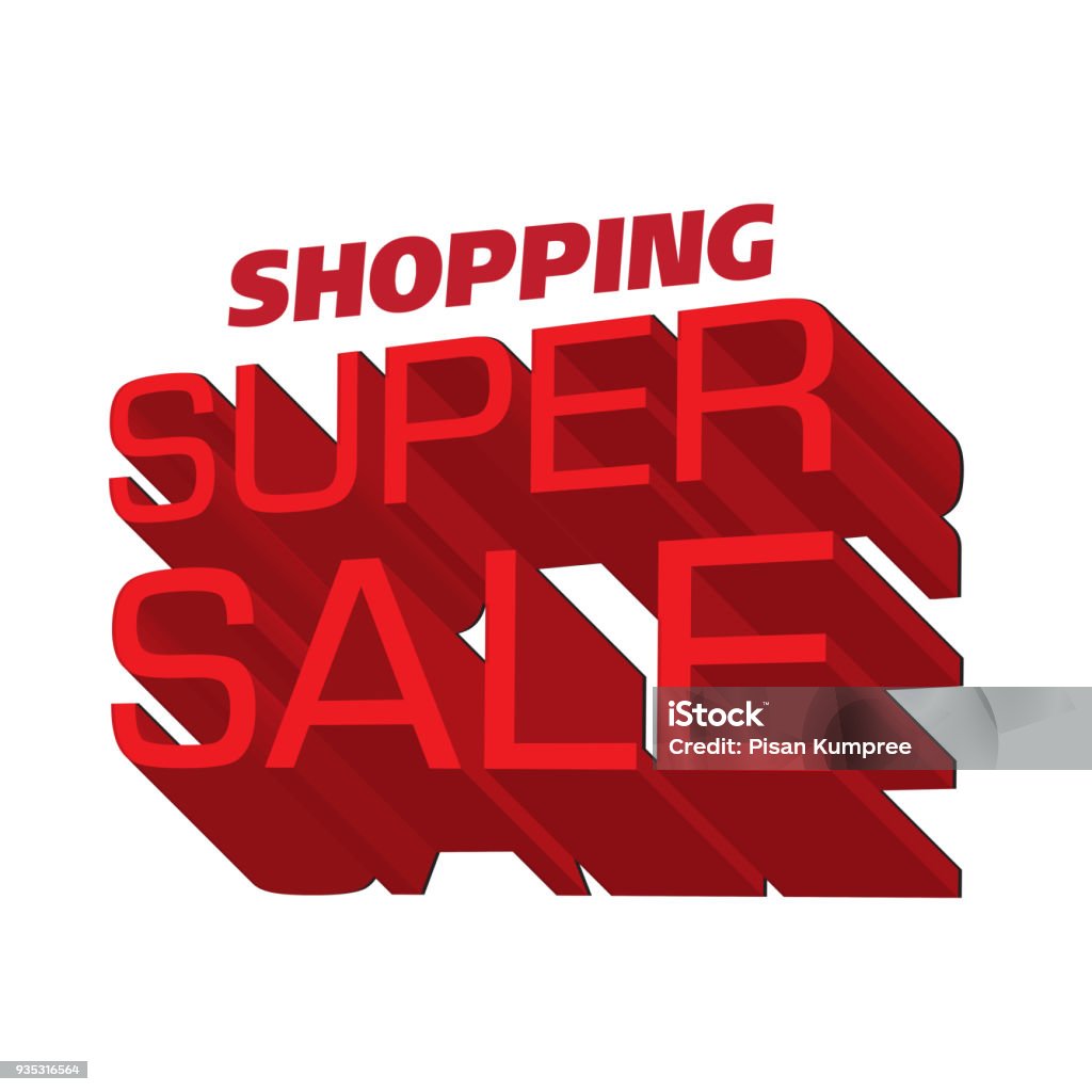 Mua Sắm Super Sale Red Text Logo Hình Ảnh Vector Nền Trắng Hình ...