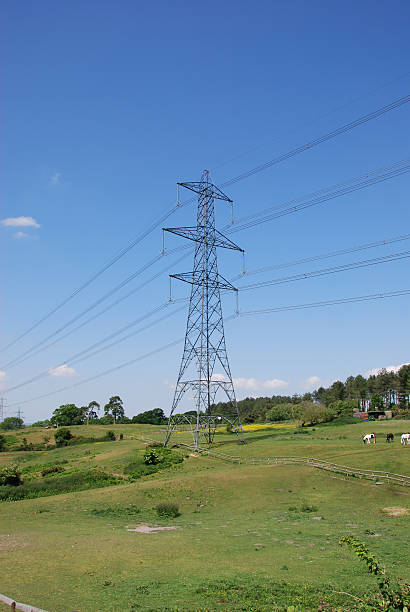 countryside power stock photo