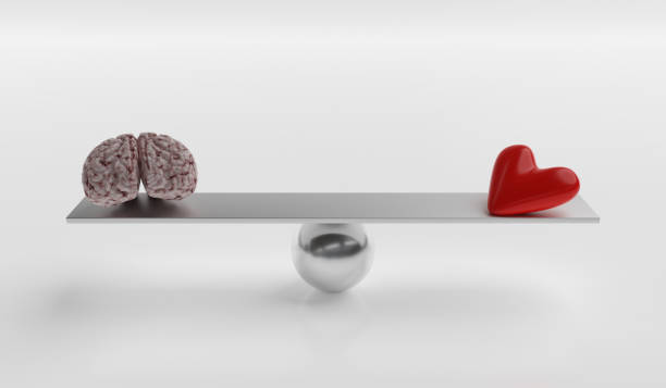 istock Conflict of heart and brain concept. 3D rendered illustration. 935317606