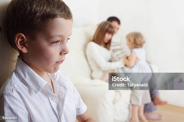 Young Boy Jealous Of His Younger Sister Stock Photo - Download Image Now - Envy, Child, Brother