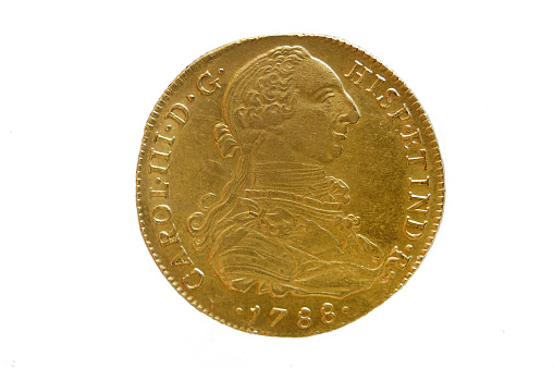 Spain gold coin of Carlos III king,