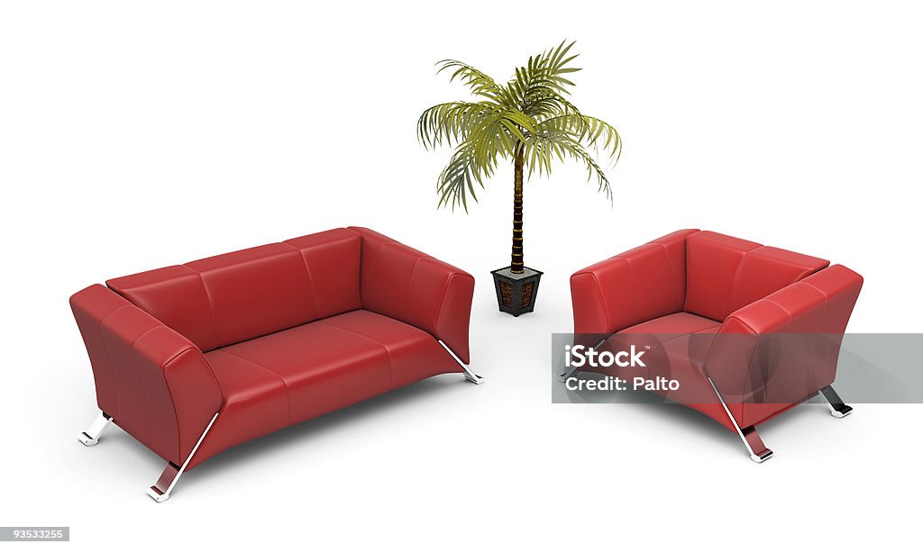 快適なソファーとアームチェア - 3Dのロイヤリティフリーストックフォト