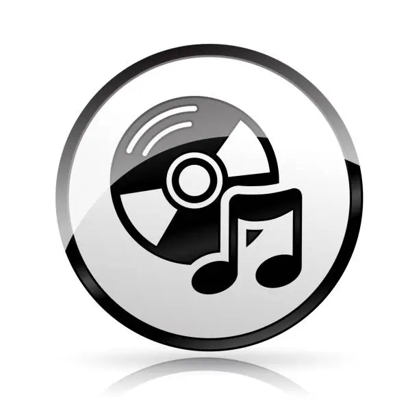 Vector illustration of musique icon on white background