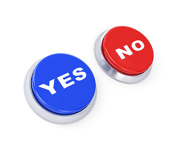 istock Yes or no buttons. Make the choice 93533667