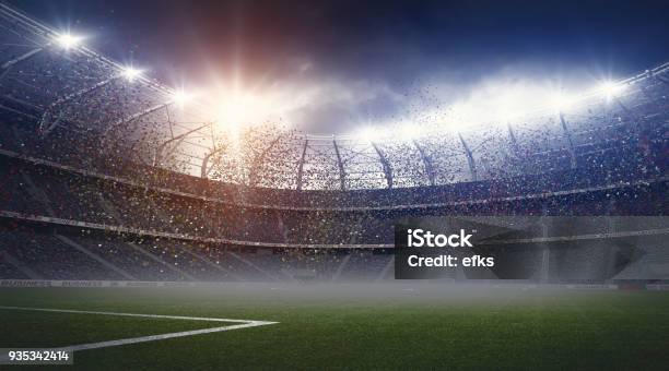 The Stadium Stock Photo - Download Image Now - Backgrounds, Sport, Soccer