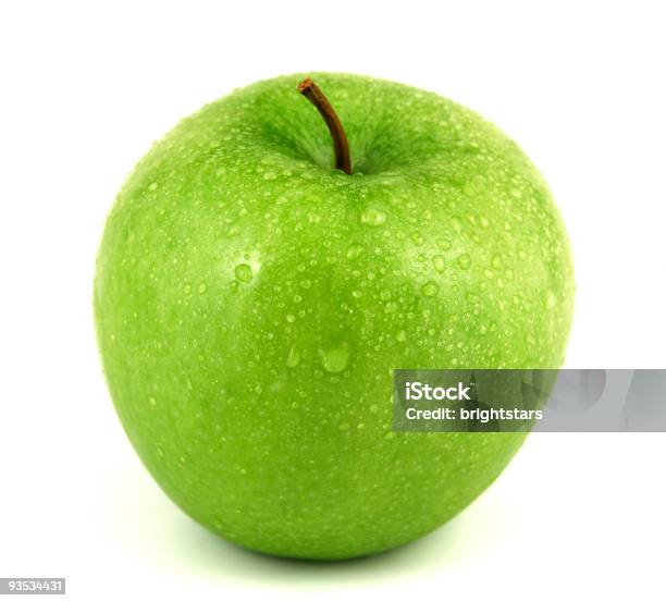 Photo libre de droit de Frais Pomme Verte banque d'images et plus d'images libres de droit de Aliments et boissons - Aliments et boissons, Couleur verte, Fond blanc