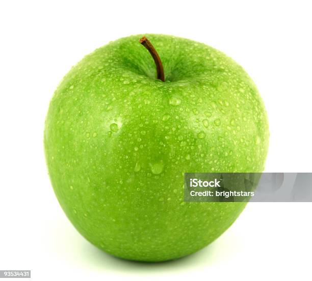 Fresco Verde Mela - Fotografie stock e altre immagini di Alimentazione sana - Alimentazione sana, Bagnato, Cibi e bevande