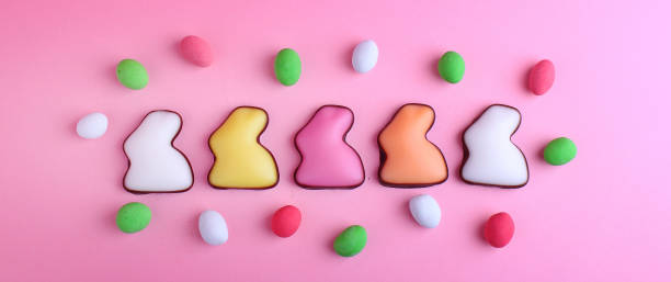 istock Sweets for celebrate Easter. Candies in shape of easter bunny 935346350