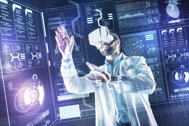 istock Calm doctor making a research with a help of virtual reality 935347002