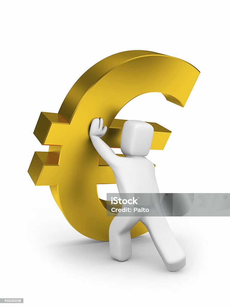 Prevenção do euro caindo - Foto de stock de Adulto royalty-free