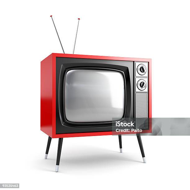 Estilo Retro Tv - Fotografias de stock e mais imagens de Televisor - Televisor, Estilo retro, Antigo