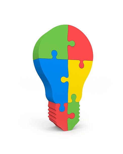 istock Lightbulb of the puzzle 93535563