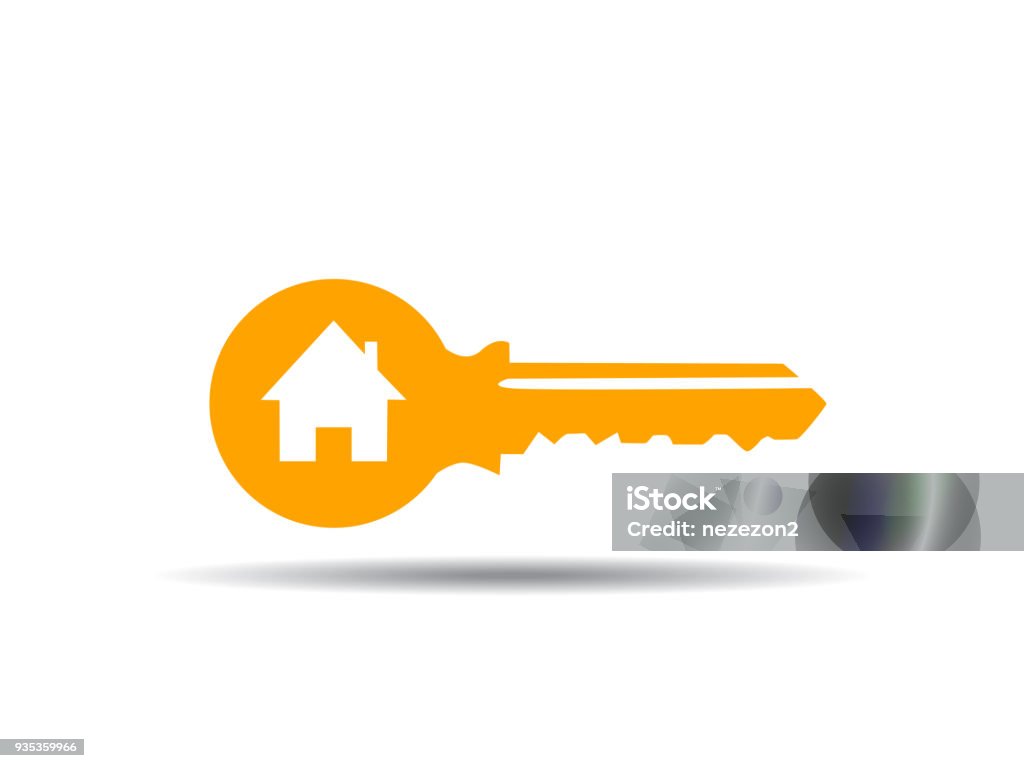 vector illustration of key with house Key stock vector