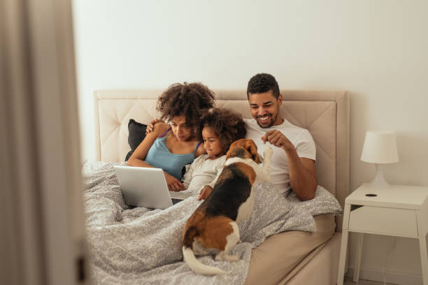 Happy family spending time together