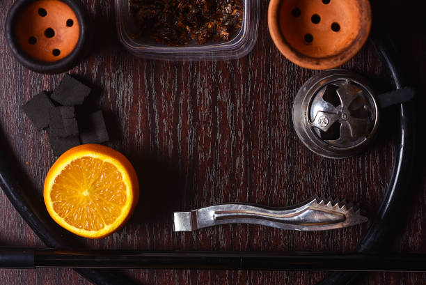 istock Hookah accessories on the table. Smoking Shisha. Relaxing enviro 935372564