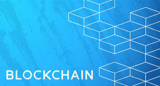 tło kostki blockchain - block stack stacking cube stock illustrations