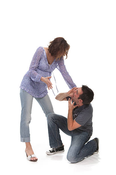 istock Angry couple yelling at each other 93539392